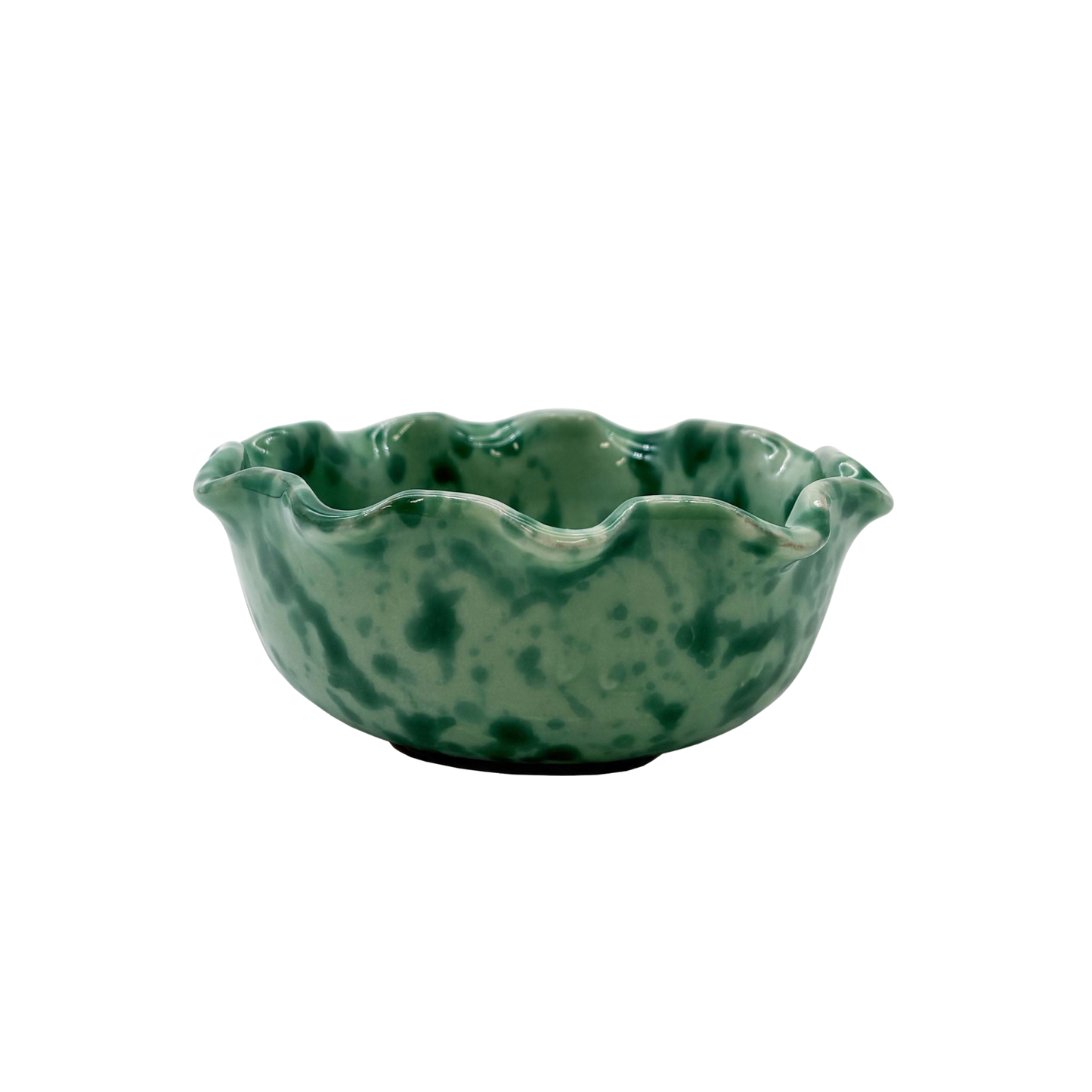 Small Scalloped Splatterware Bowl