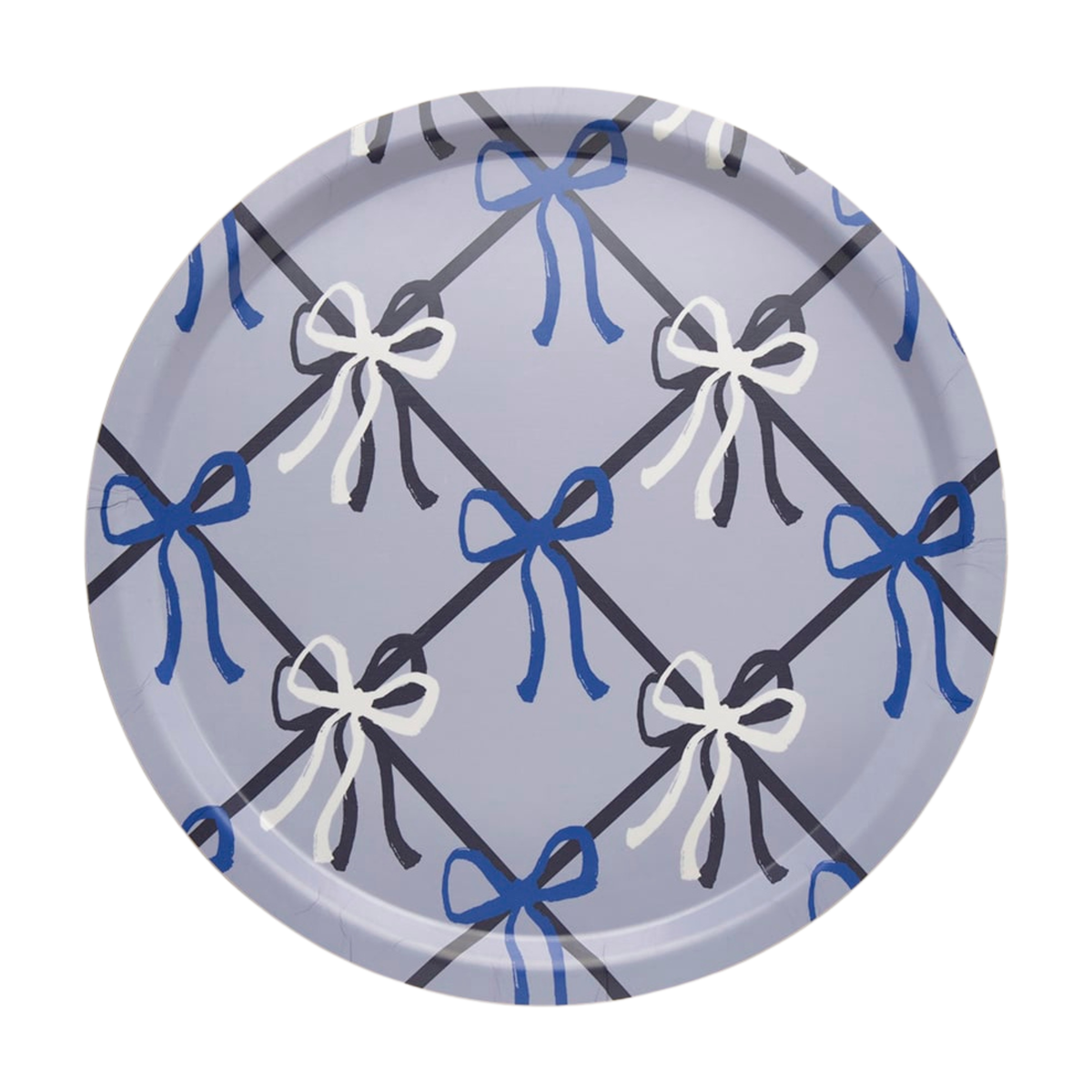 Round Birch Wood Bow Tray