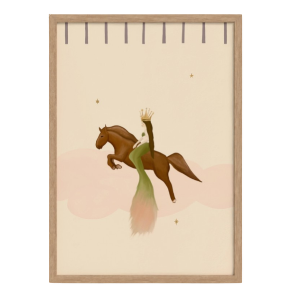 Mermaid on Horseback Art Print