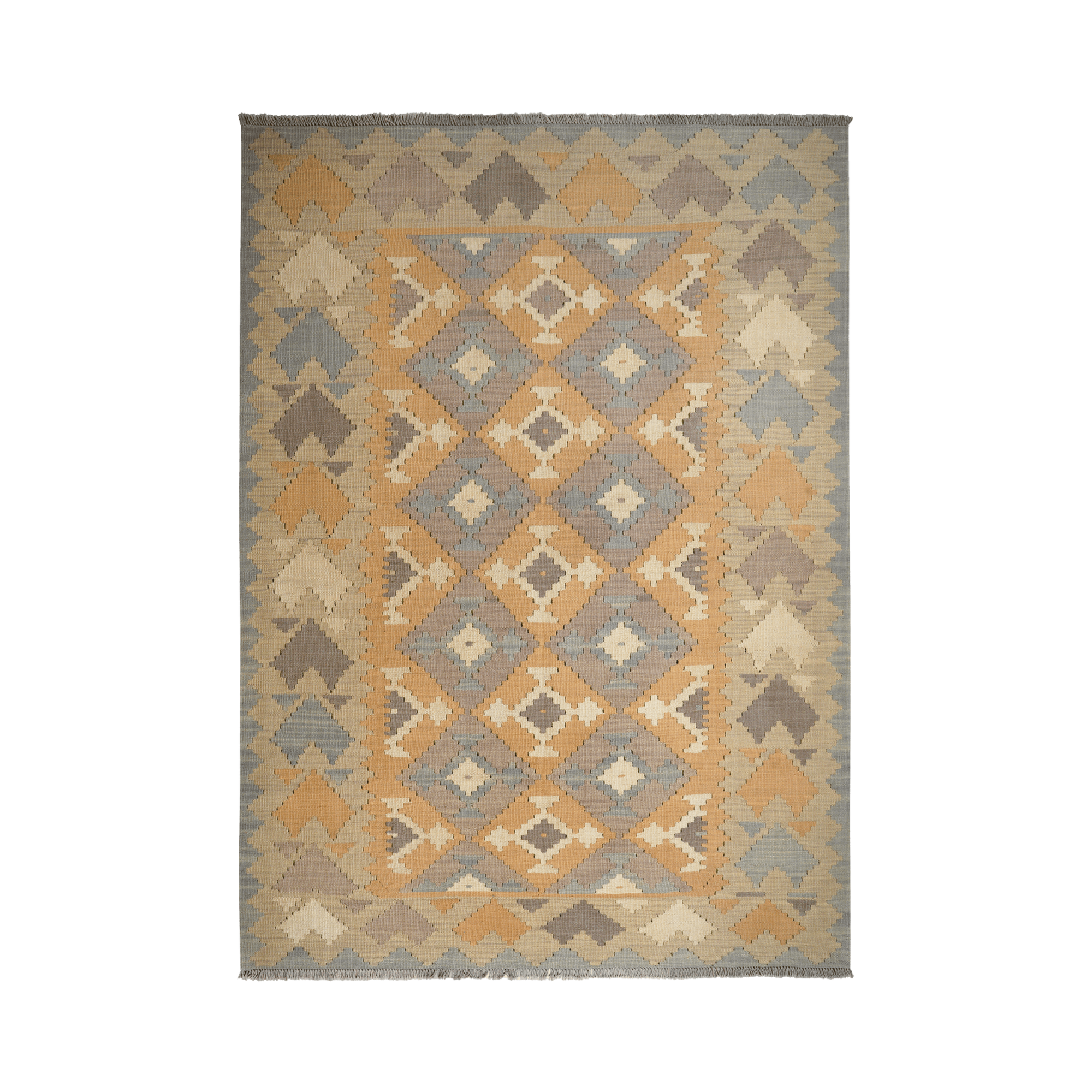 Kilim Gashgai Rug · Hand-Woven - Yellow, 245x177 cm