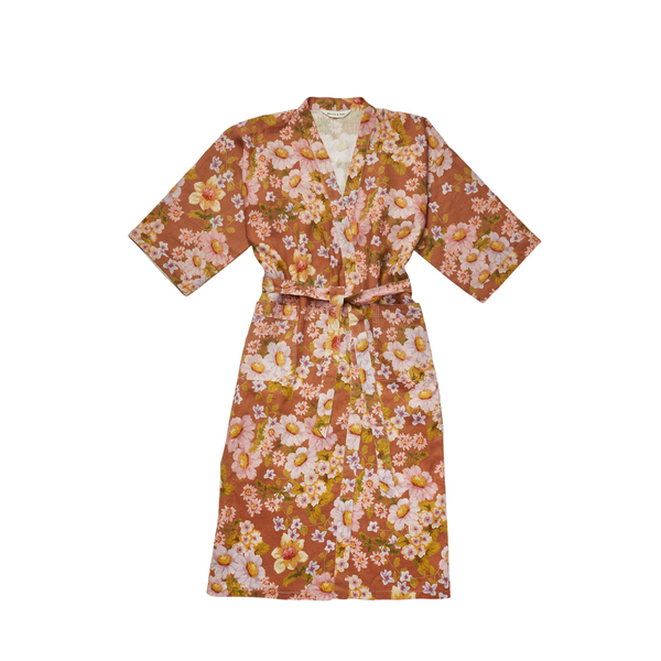 Buttercup Rust Linen Robe