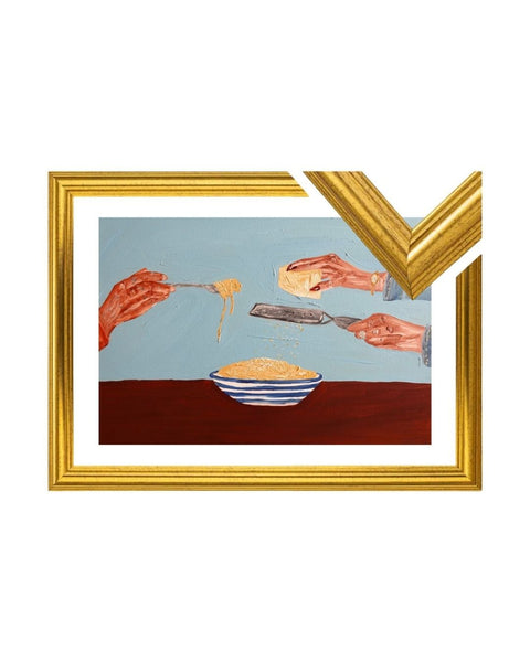 Sharing Pasta Fine Art Print