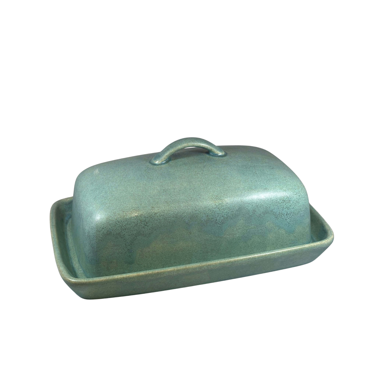 Butter Dish with Lid Cornish Copper Glaze