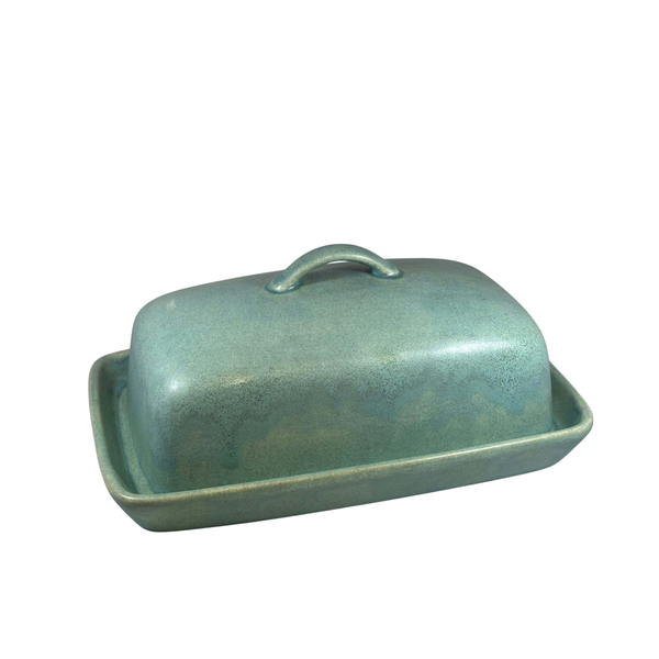 Butter Dish with Lid Cornish Copper Glaze