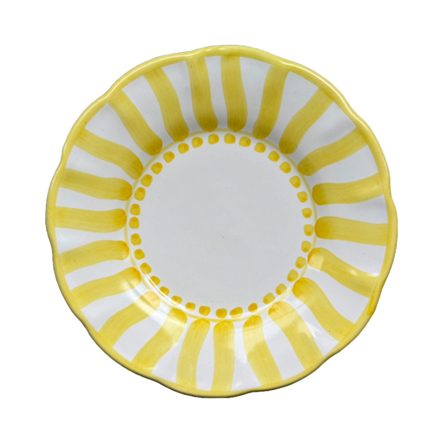 Plate Sole 16 cm Stripe Yellow