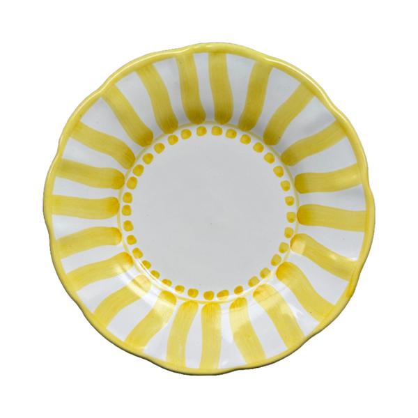Plate Sole 16 cm Stripe Yellow