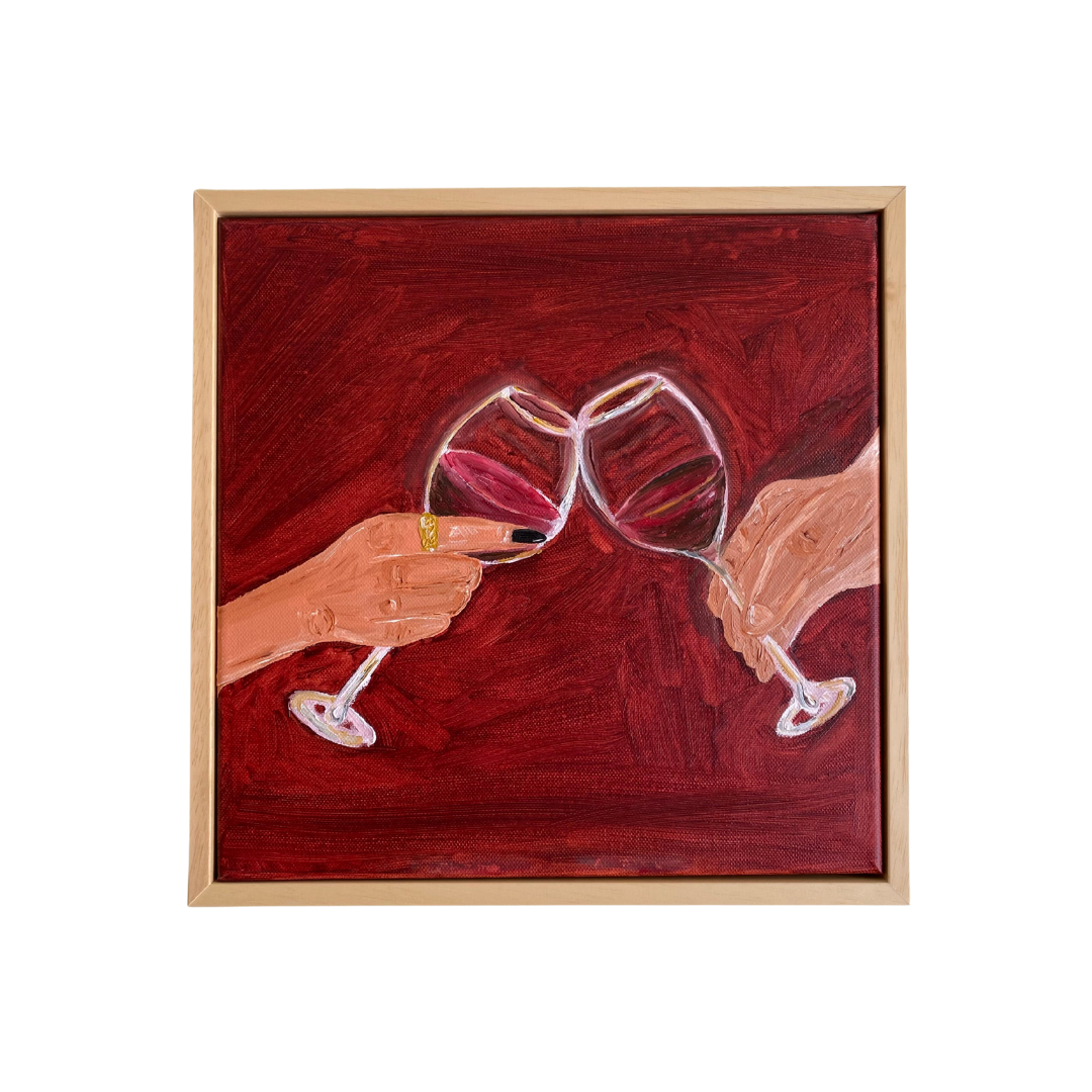 Tinto, azeitonas e romance II Painting