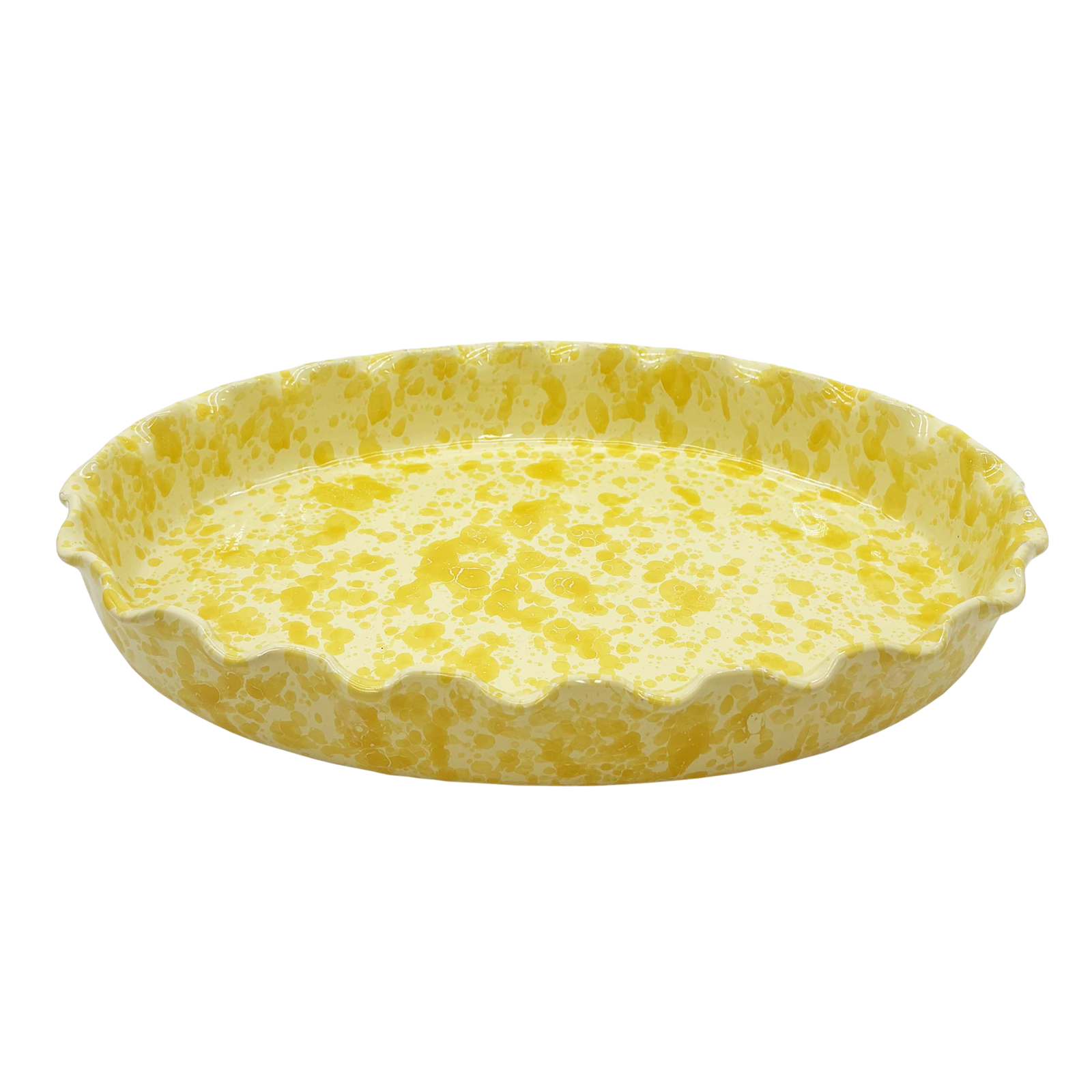Frill Edge Splatterware Dish
