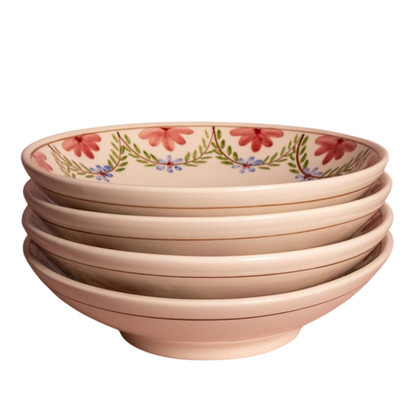 Camilla Pasta Bowl, Green Garland Set Of 4