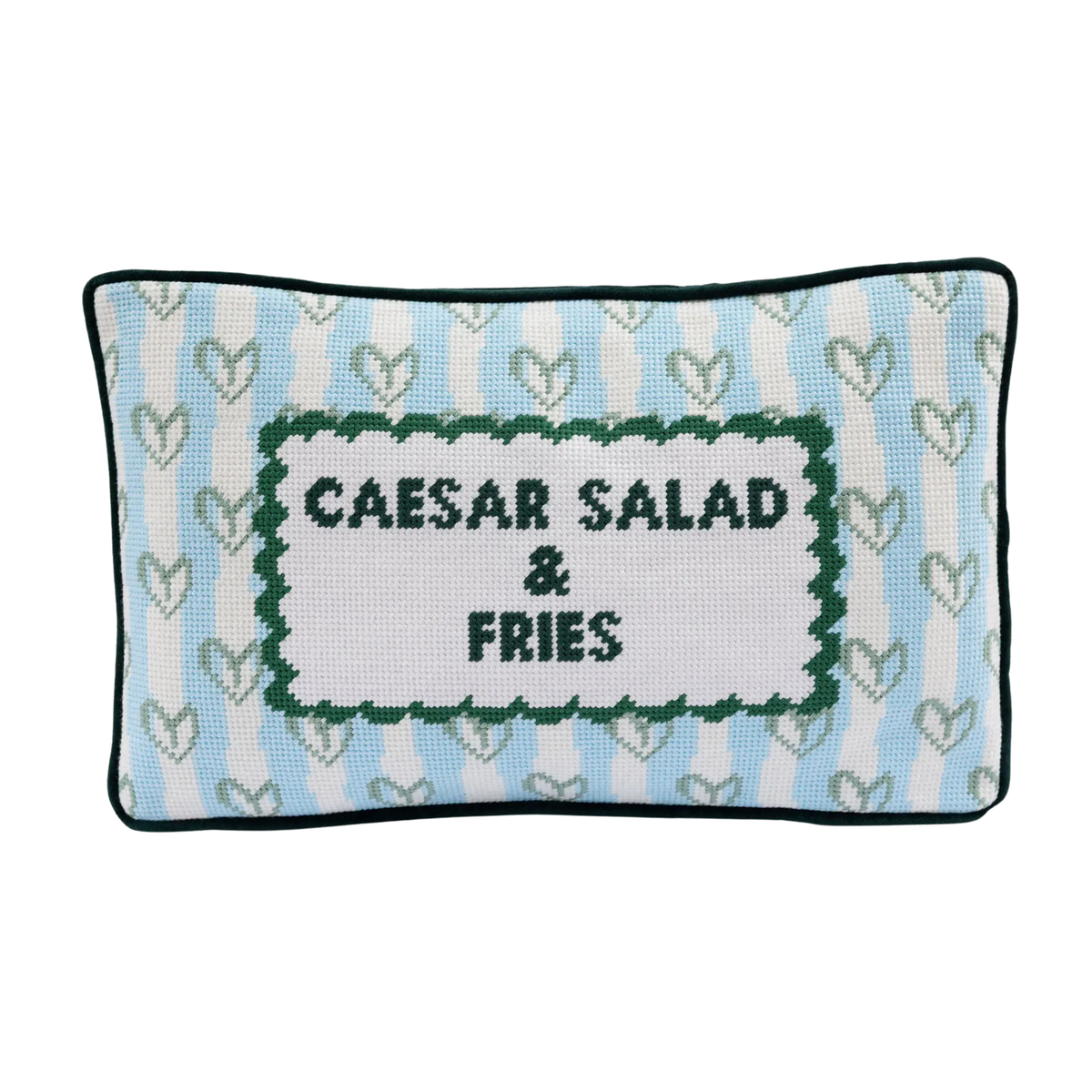 Girl Dinner Needlepoint Pillow