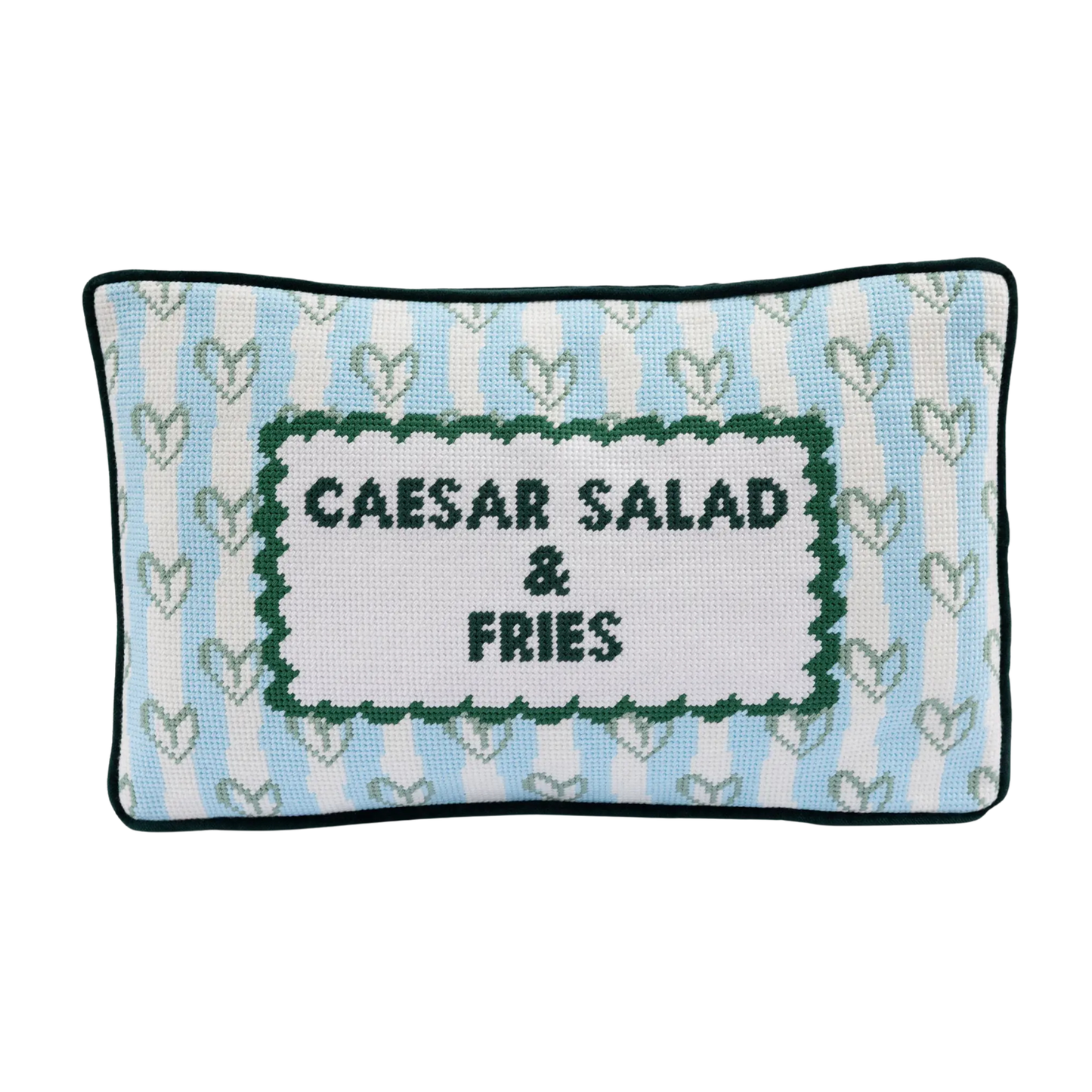 Girl Dinner Needlepoint Pillow