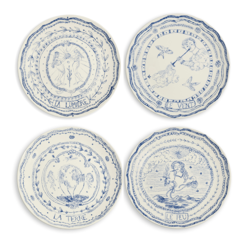 Elements Dessert Plates - Set of 4 - Maison Flaneur