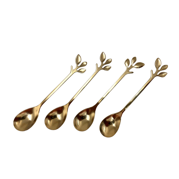 Gold Leafy Spoons