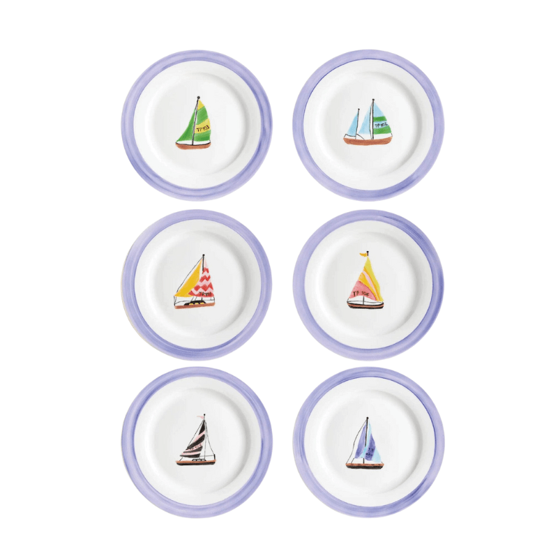 Sail Away 6 Plate Set
