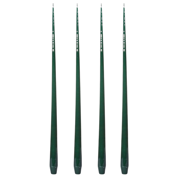 Aurora Tall Slender Taper Candles - Green