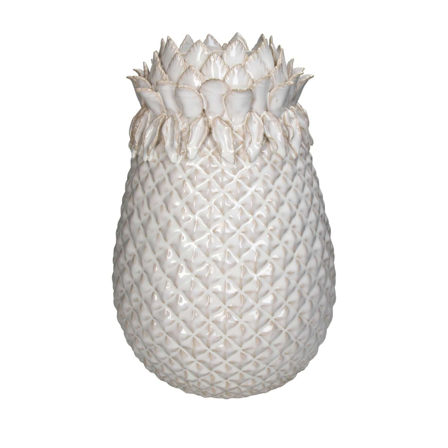 Large White Pineapple Vase