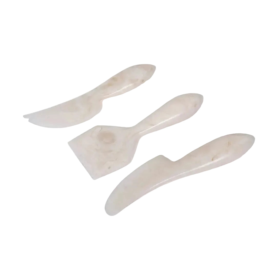 Resin Cheese Knife, Vanilla Set of 3 6 Inches - Casa Amarosa
