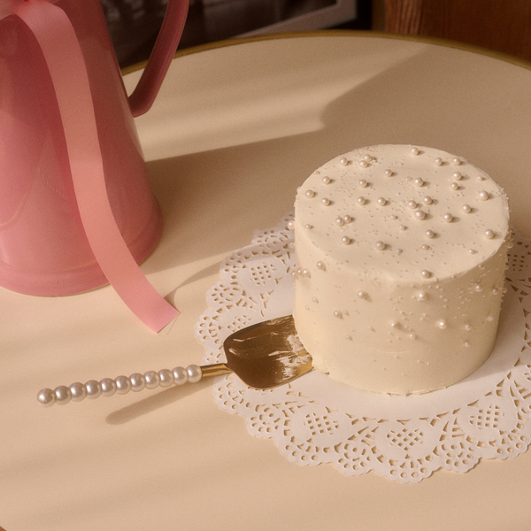 Set of Pearl Cake Knife and Server