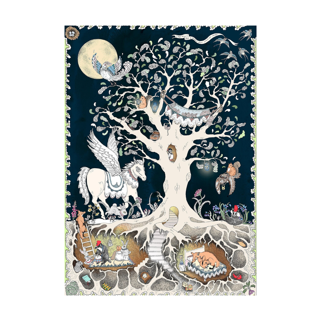 'The Enchanted Forest at Night' - Fine Art Print