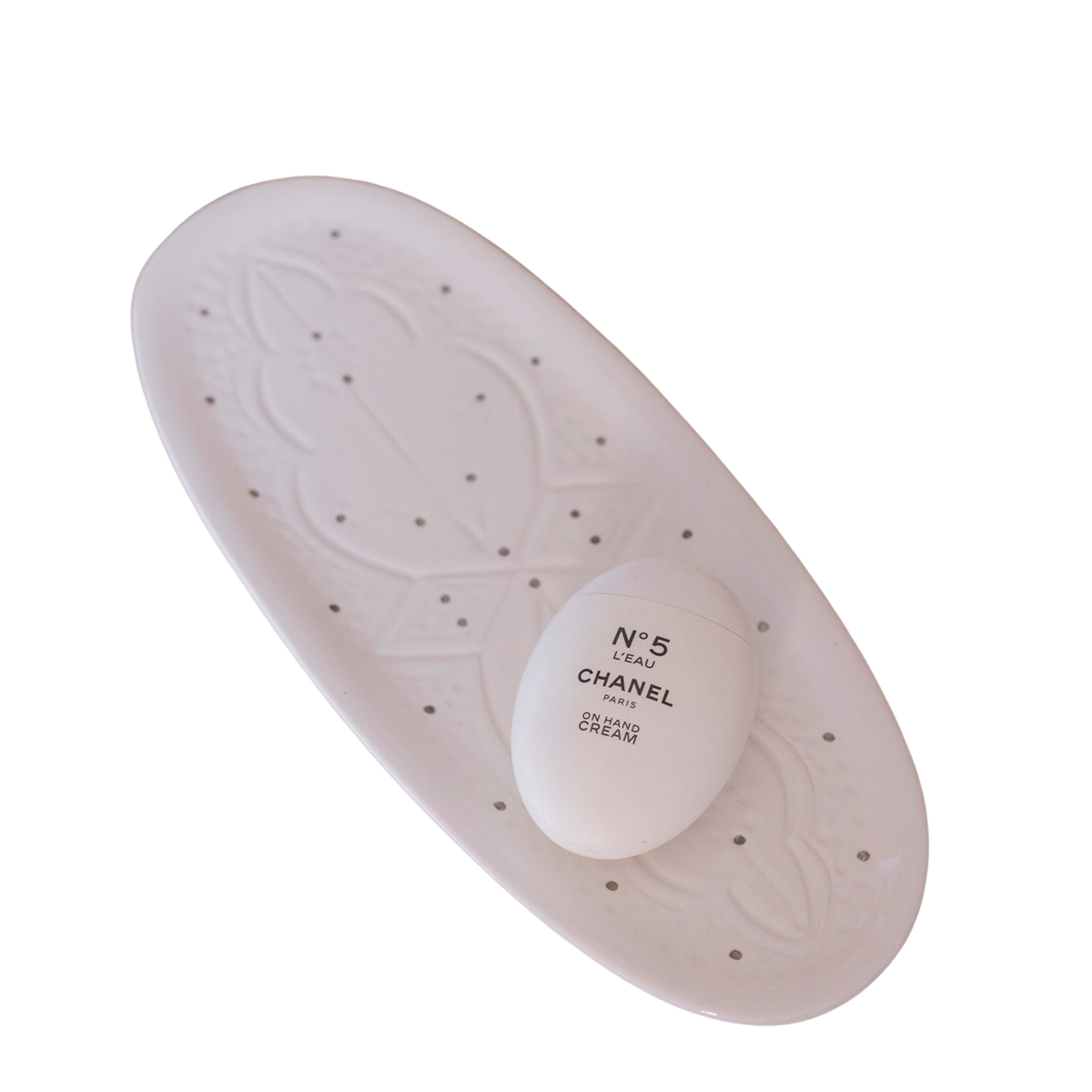 Oval Decorative Tray - Empreinte Noor Silver