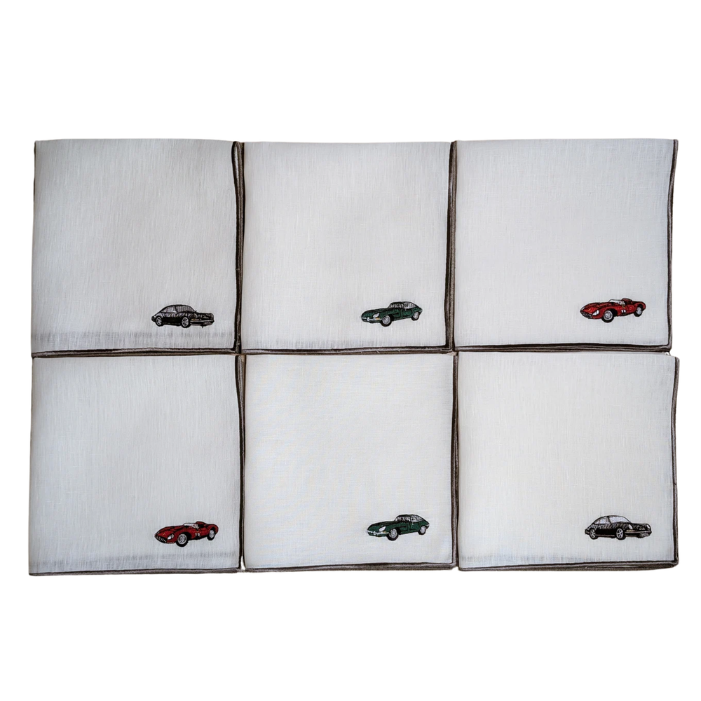 CARS - Cars Embroidered Table Napkins (set of 6)
