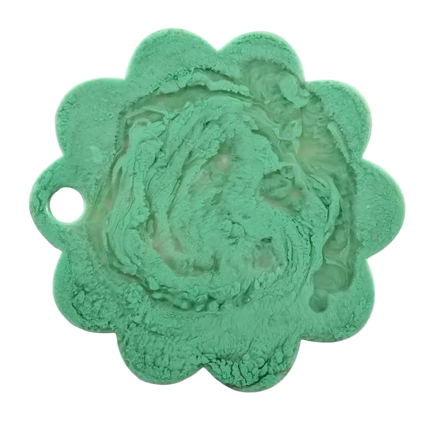 Scallop Resin Cheese Charcuterie Board, Green 12 Inches - Casa Amarosa