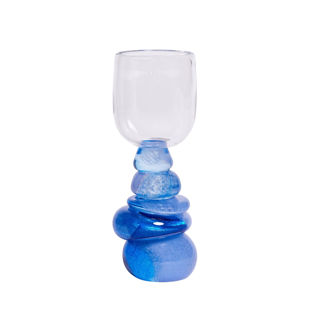 Blue I Am Wine Glass
