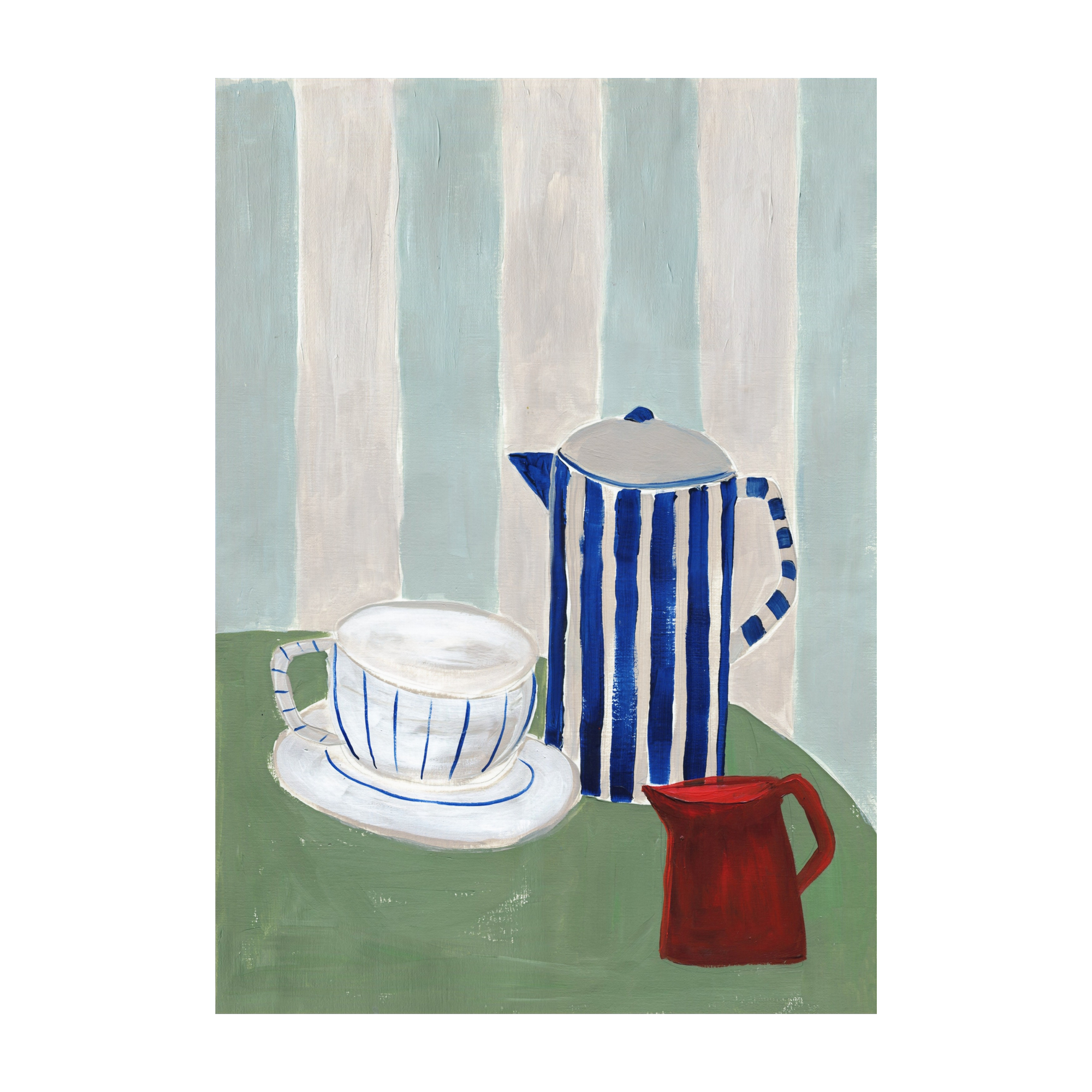Café au Lait, Still Life Art Print.
