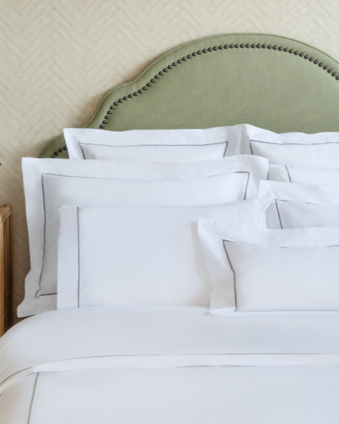 Amélia Cotton Pillowcase, 200-Thread-Count Percale