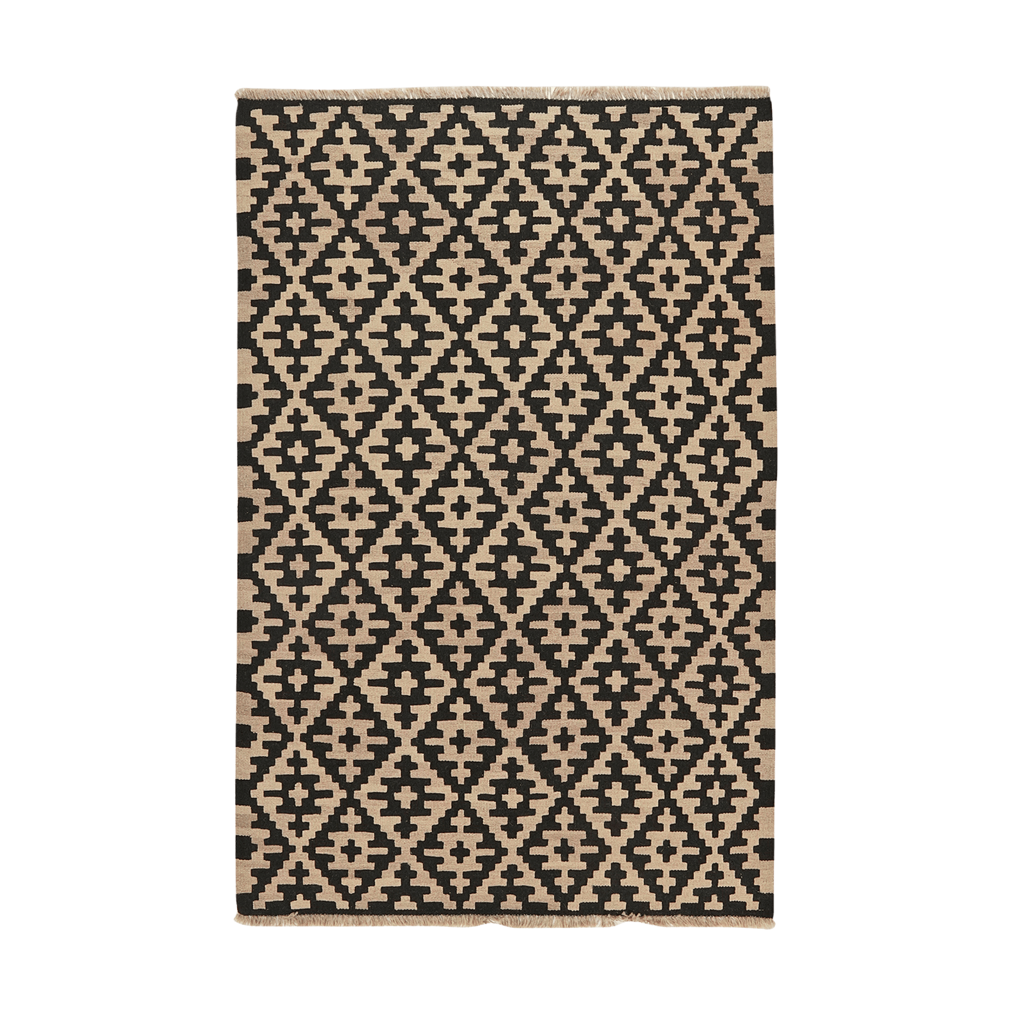Kilim Gashgai Rug · Hand-Woven - Black, 184x121 cm
