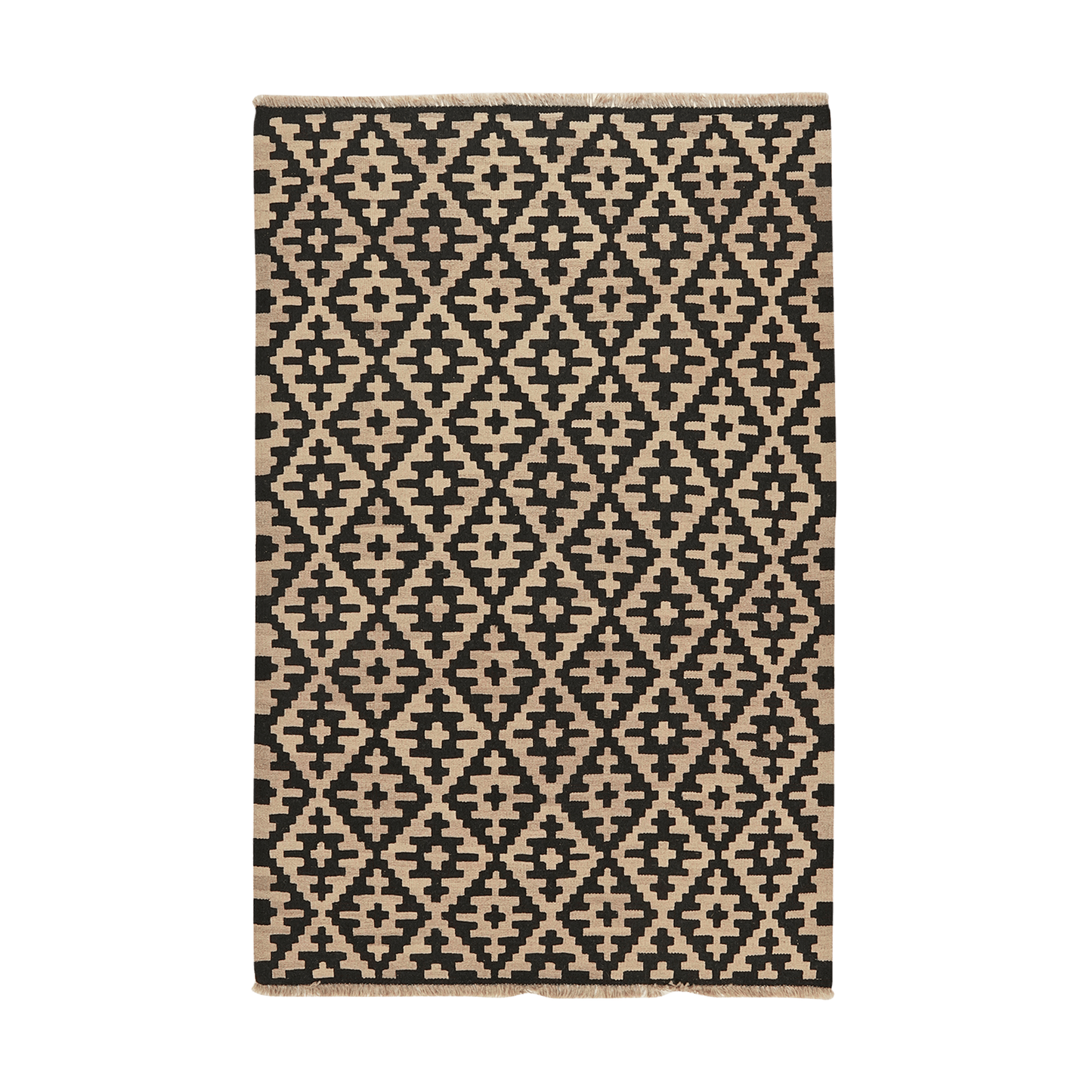 Kilim Gashgai Rug · Hand-Woven - Black, 184x121 cm