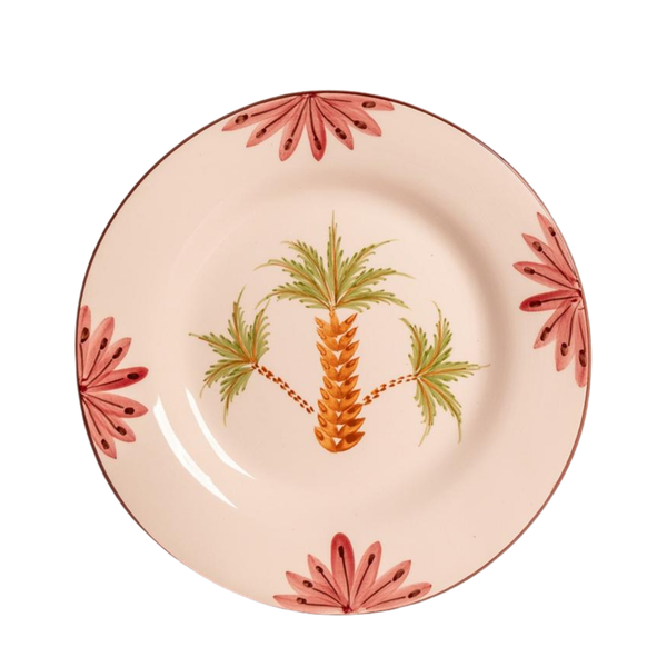 Arabella Dinner Plate, Green Palm Tree Set of 4