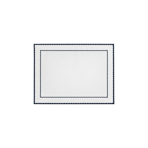 Avó Maria Aida Placemat, White with Blue