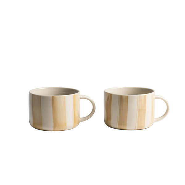 Cornflower Mug - Brushed Mustard Yellow - Large (Set of 2)