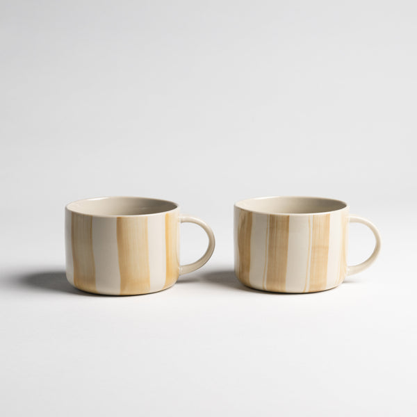 Cornflower Mug - Brushed Mustard Yellow - Large (Set of 2)