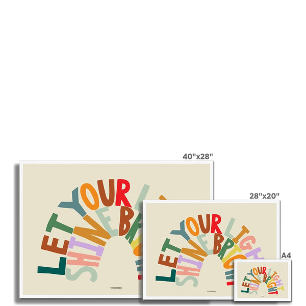 Rainbow Shine Bright Children's Print