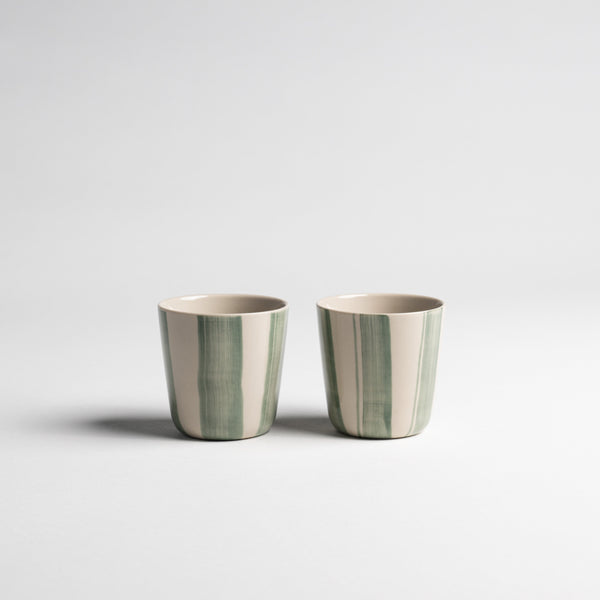 Cornflower Beaker - Brushed Sage Green - Small (Set of 2)