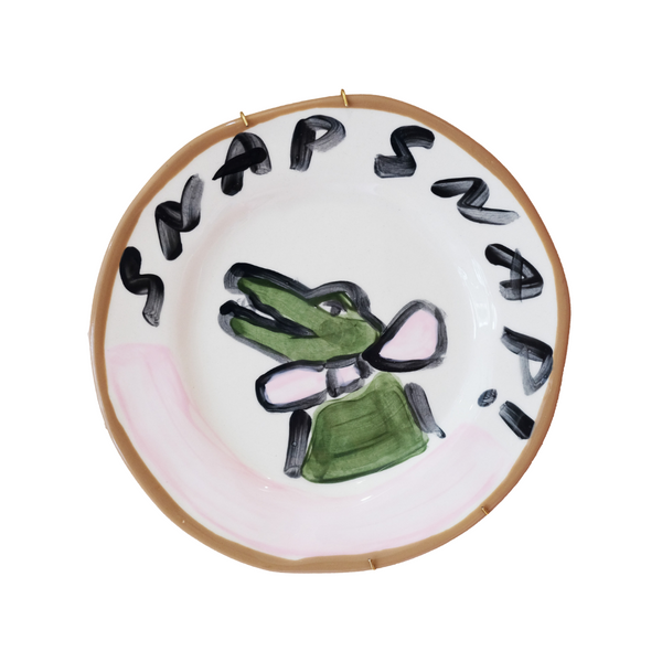 Personalised Pink Crocodile Decorative Plate