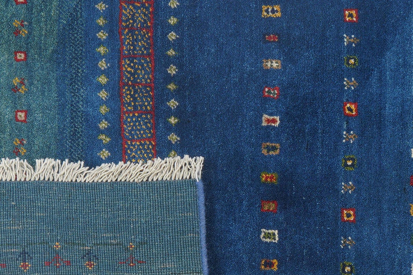 Gabbeh Sonnat · Handgeknüpft – Bunt, 151x107 cm, 100% Schurwolle | Ansicht 7