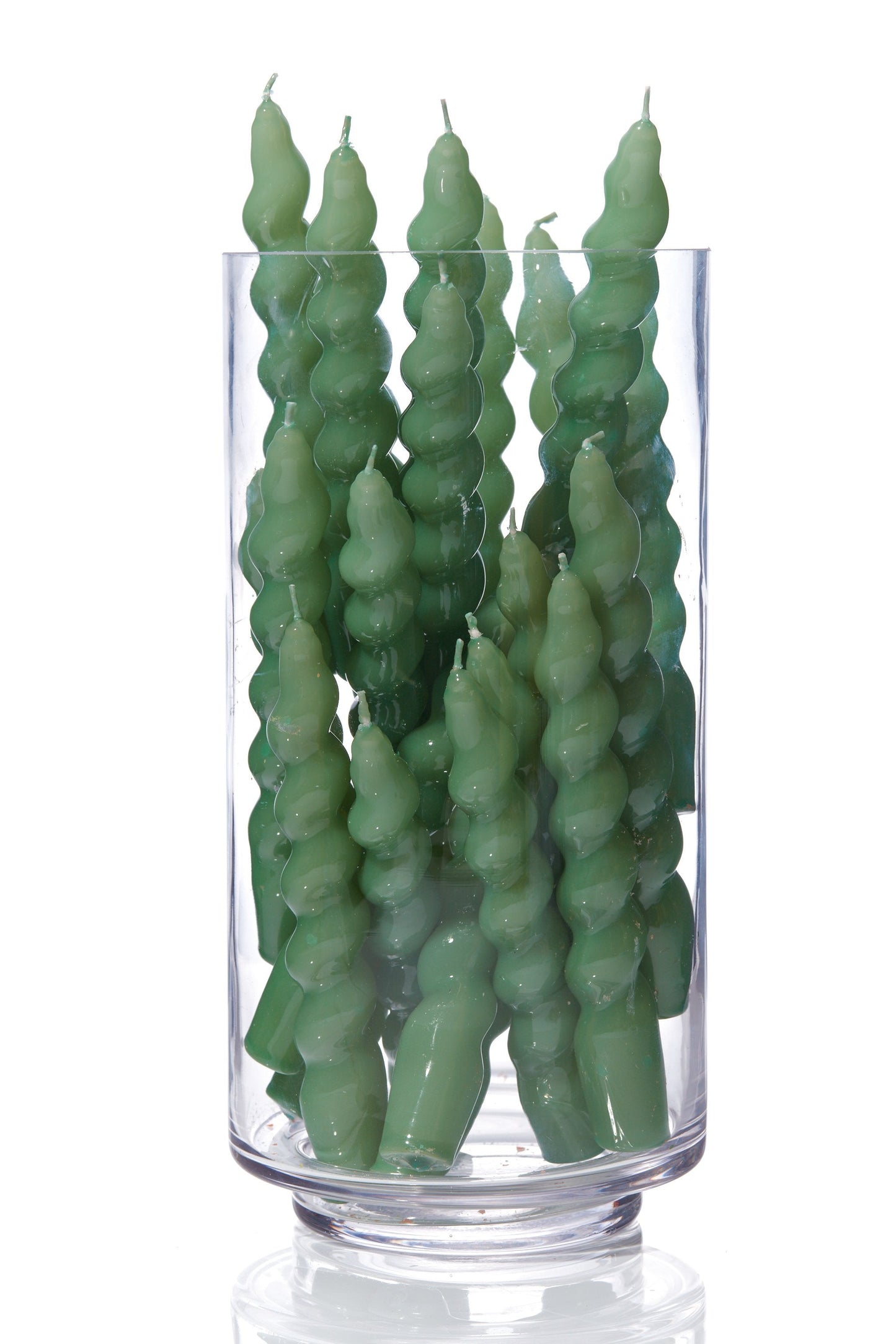 Maegen Spiral Taper Candle - Sage 3 pack