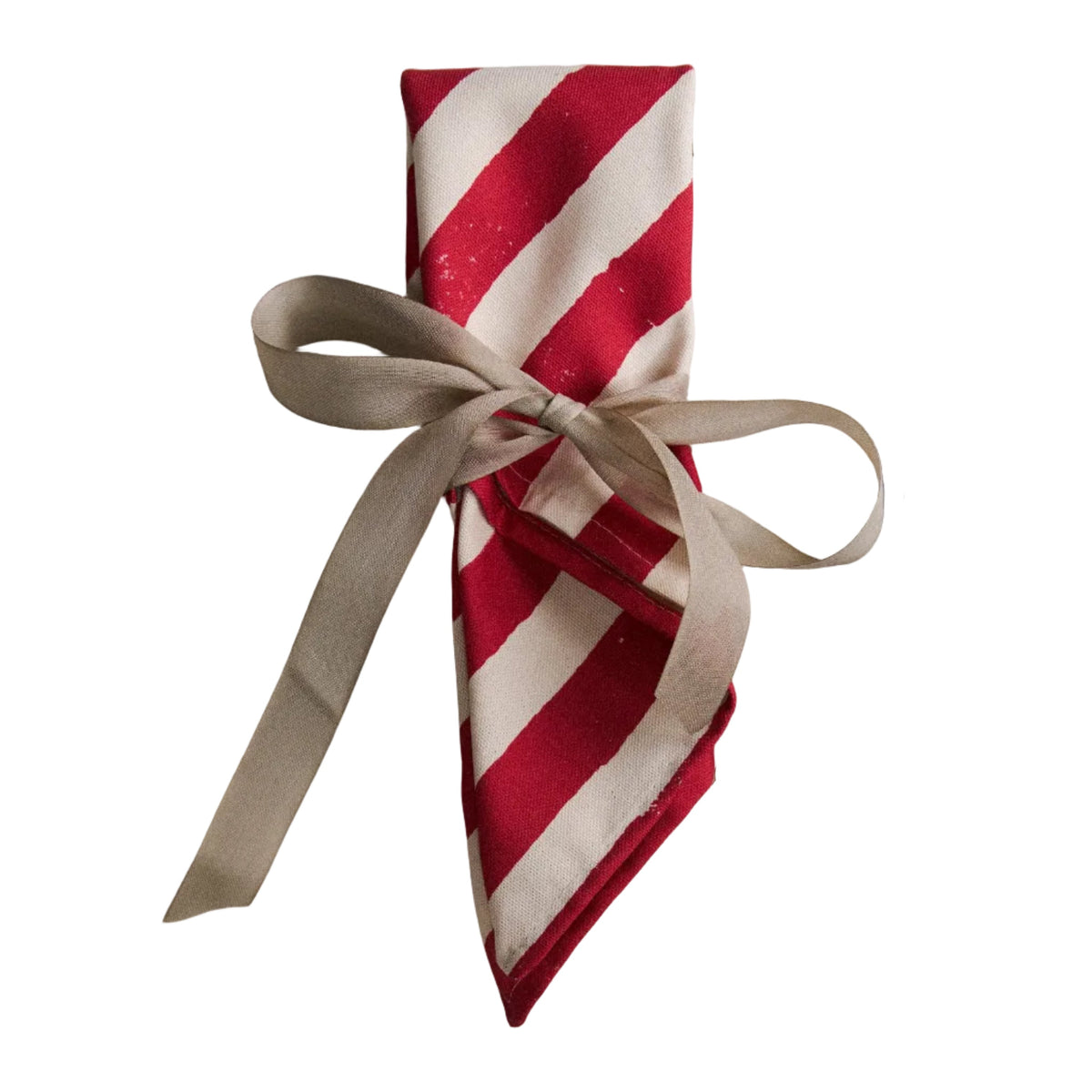 Christmas Red Stripe Napkins (Set Of Four)
