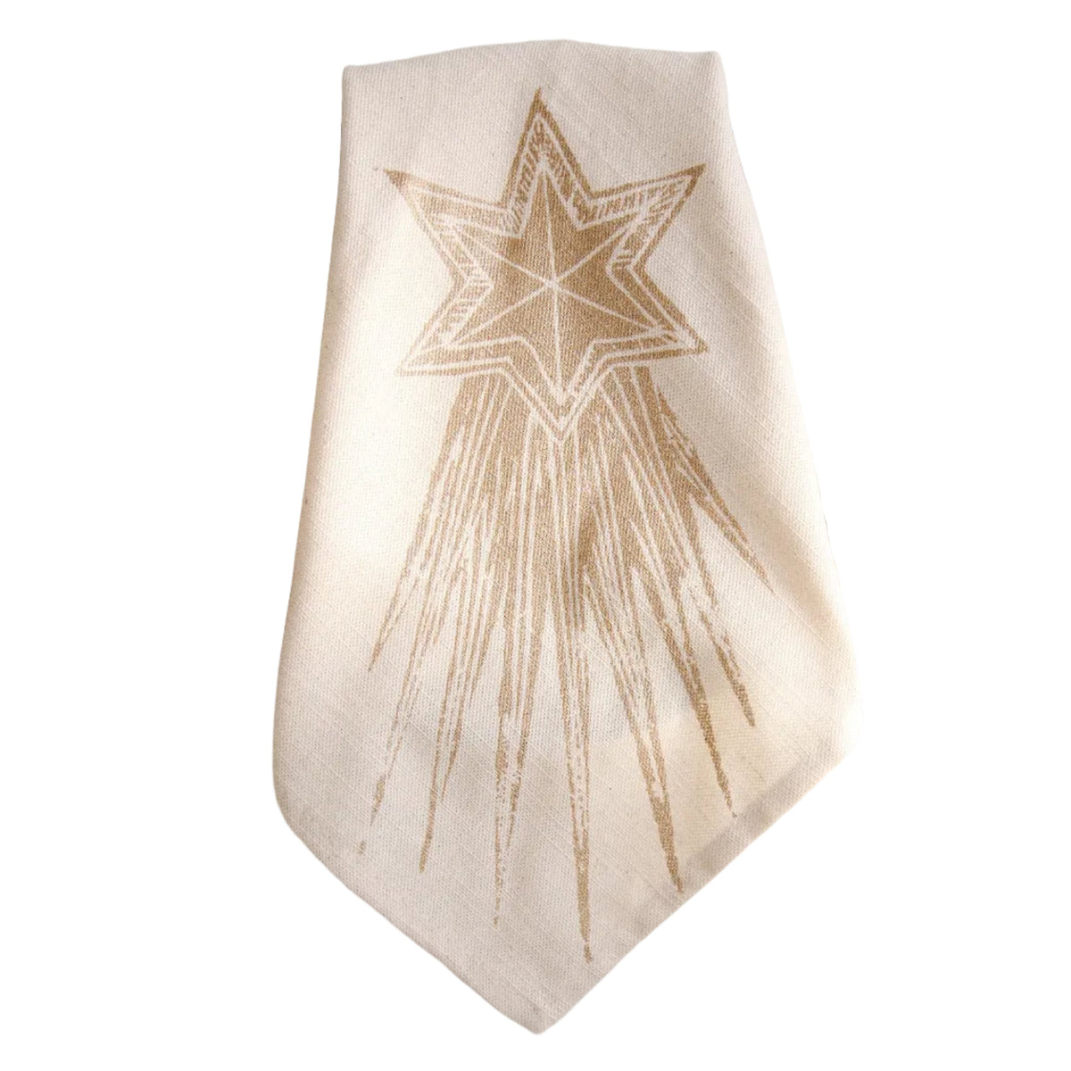 Christmas Gold Star Napkin (Set Of Four)