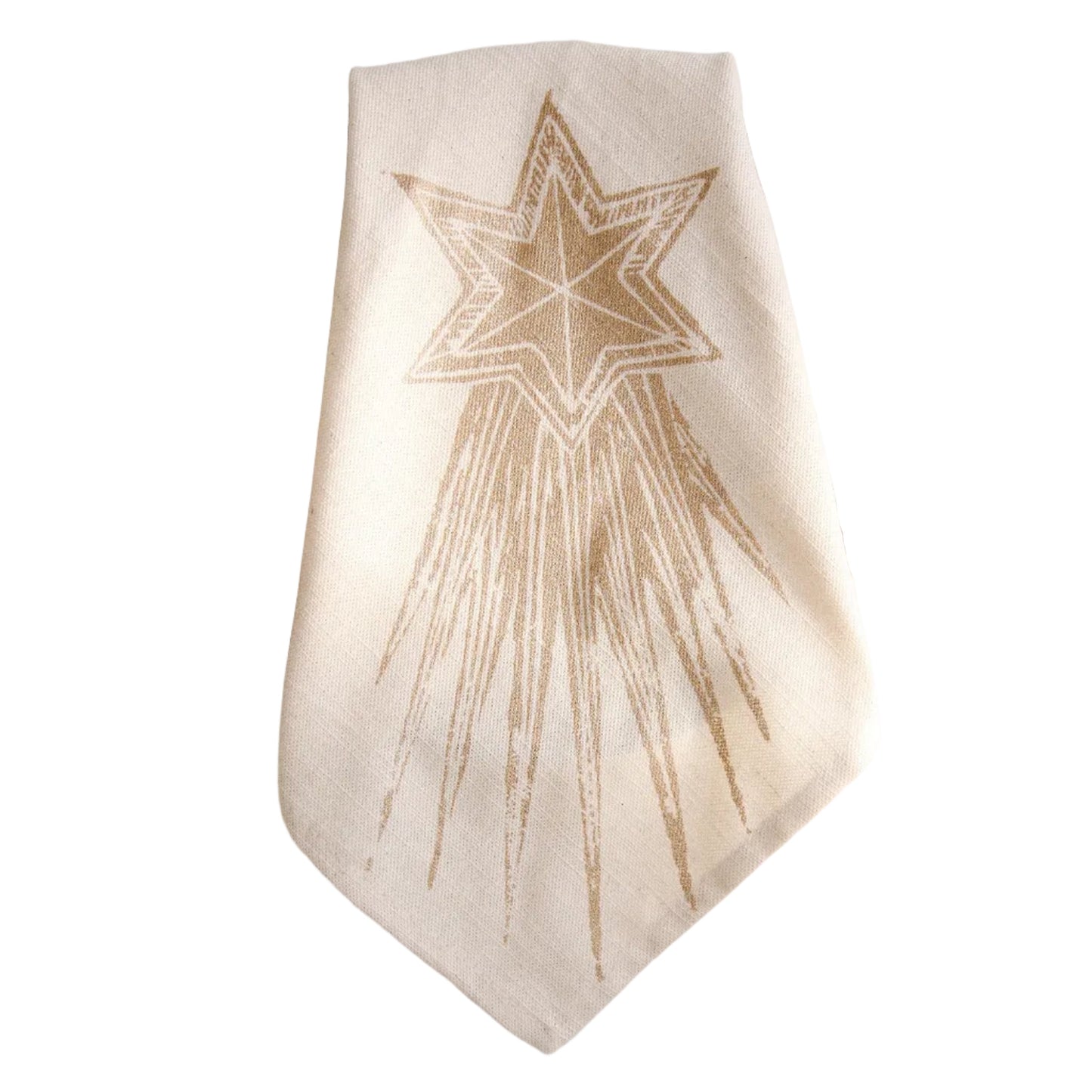Christmas Gold Star Napkin (Set Of Four)