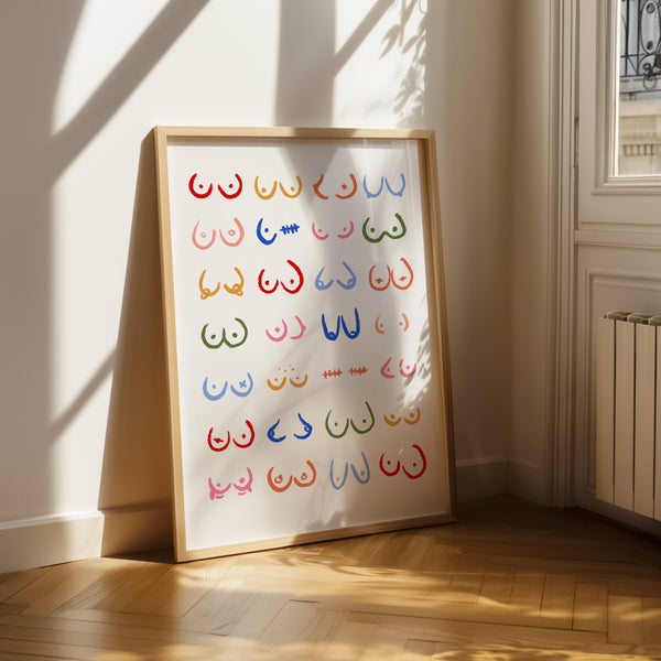Boobies | Boobs Print | UNFRAMED