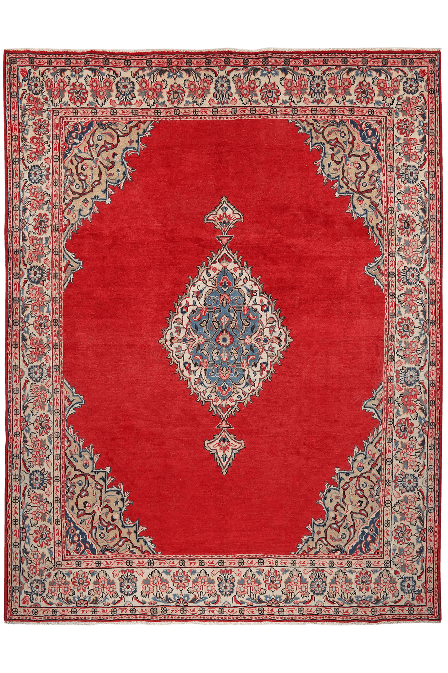 Meshkabad — Hand-knotted, 245x320 cm, Red, 100% Virgin Wool | Main view