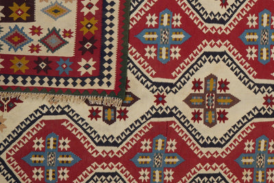 Kelim Gashgai Old — Handmade, 157x297 cm, Brown, 100% Virgin Wool | View 7