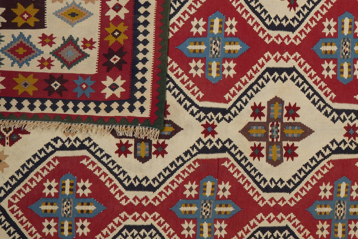 Kelim Gashgai Old — Handmade, 157x297 cm, Brown, 100% Virgin Wool | View 7