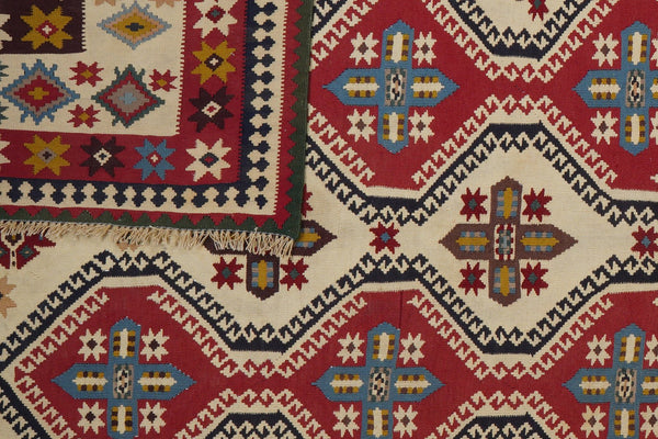 Kelim Gashgai Old — Handmade, 157x297 cm, Brown, 100% Virgin Wool | View 7