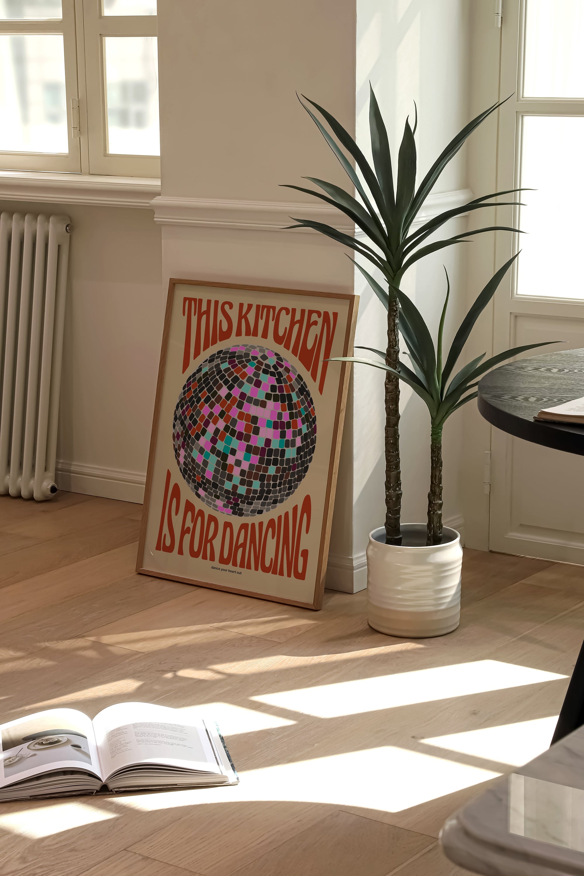 This Kitchen Is For Dancing Print | Disco Ball Poster | UNFRAMED