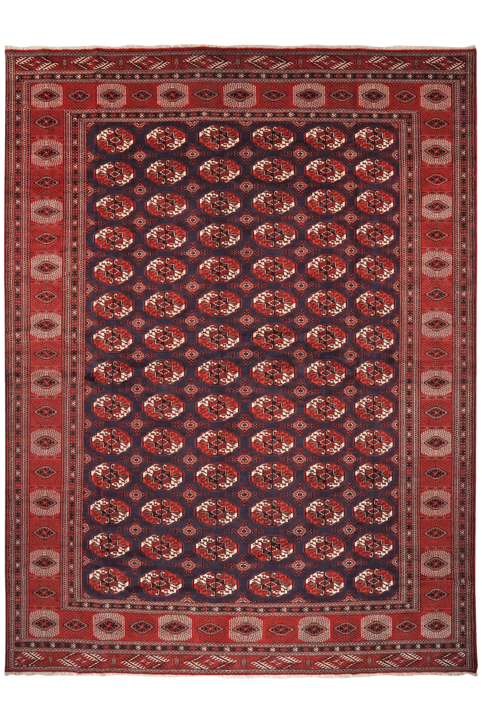Turkman — Hand-knotted, 289x390 cm, Blue, 100% Virgin Wool | Main view